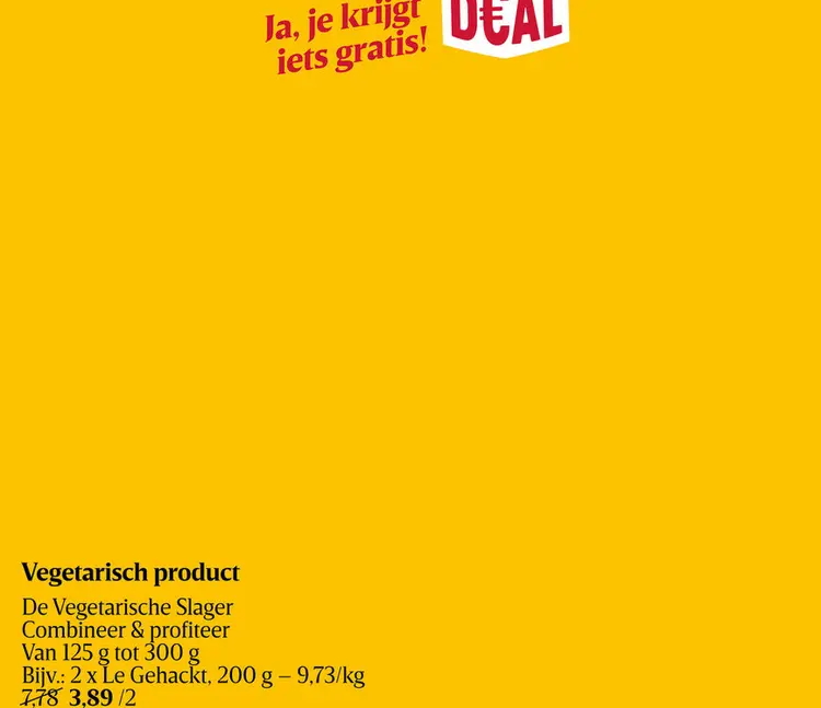 Aanbieding: Vegetarisch product