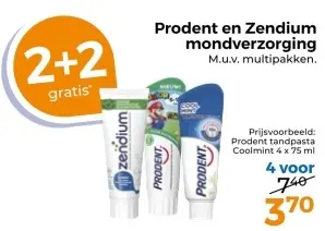 Aanbieding: Prodent en Zendium mondverzorging