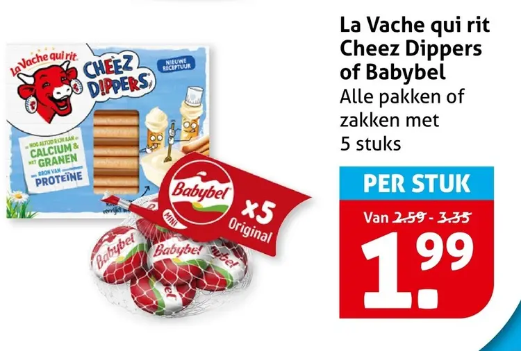 Aanbieding: La Vache qui rit Cheez Dippers of Babybel