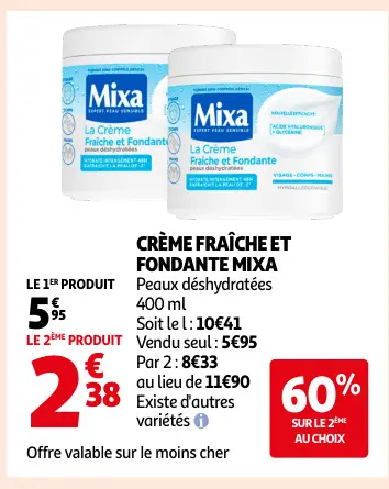 Offre: Crème fraîche et fondante