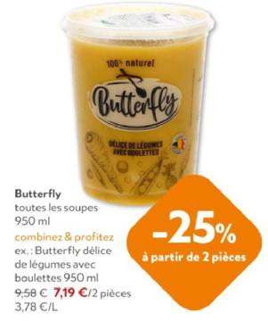 Offre: Butterfly délice de légumes avec boulettes