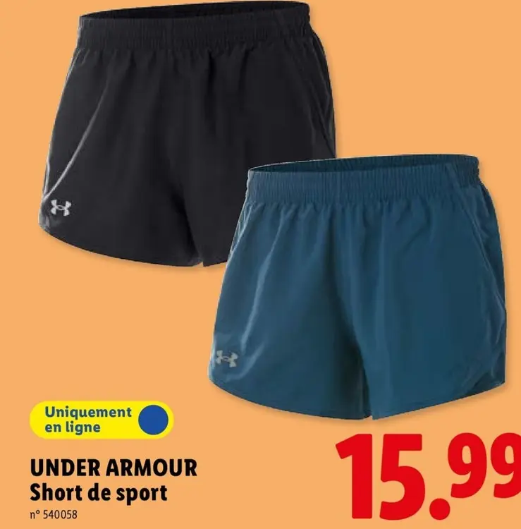 Offre: UNDER ARMOUR Short de sport