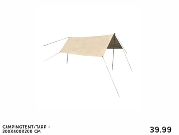 Aanbieding: Campingtent/tarp - 300x400x200 cm 