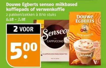 Aanbieding: Douwe Egberts senseo milkbased koffiepads of verwenkoffie