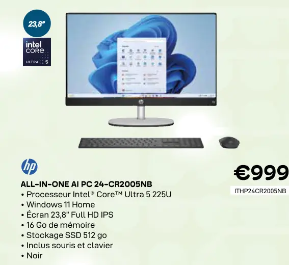 Offre: Hp all-in-one ai pc 24-cr2005nb