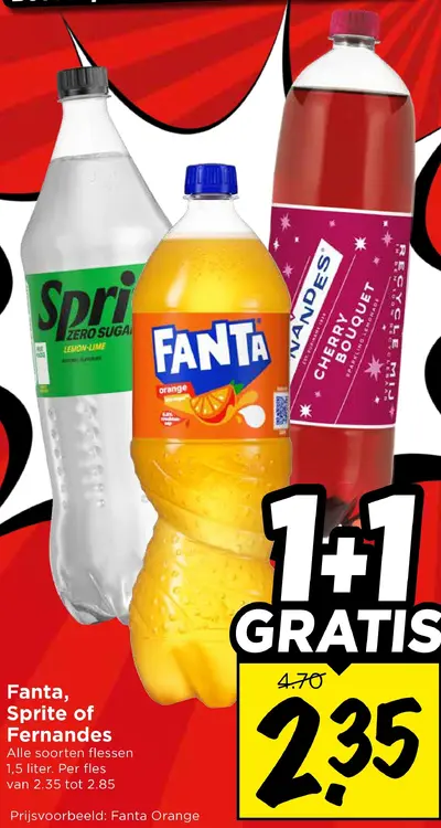 Aanbieding: Fanta, Sprite of Fernandes
