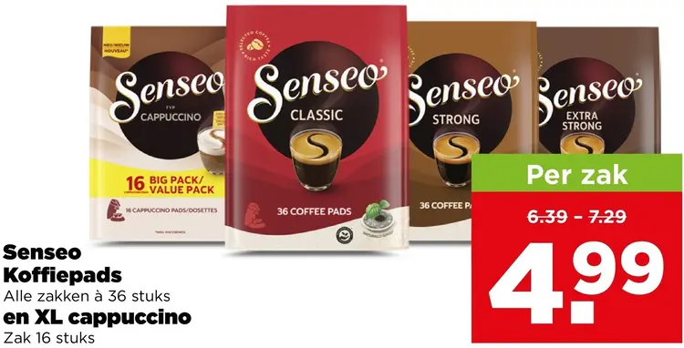 Aanbieding: Koffiepads en XL cappuccino