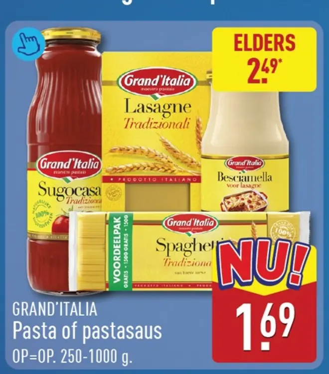 Aanbieding: Pasta of pastasaus
