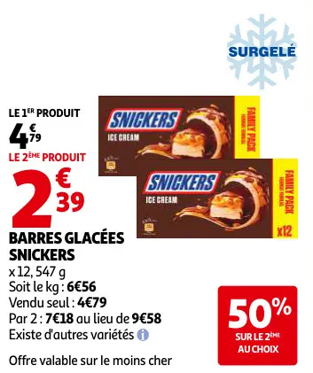 Promotie: Barres glacées