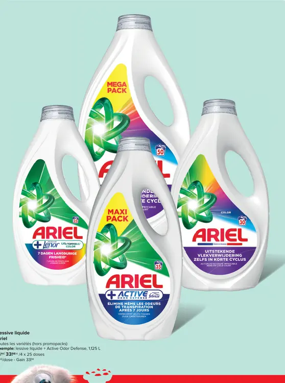 Offre: lessive liquide Ariel