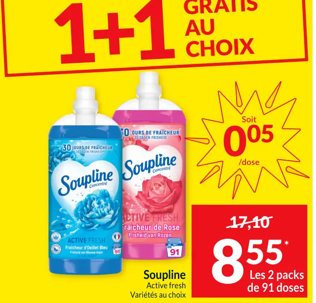 Offre: Soupline Active fresh