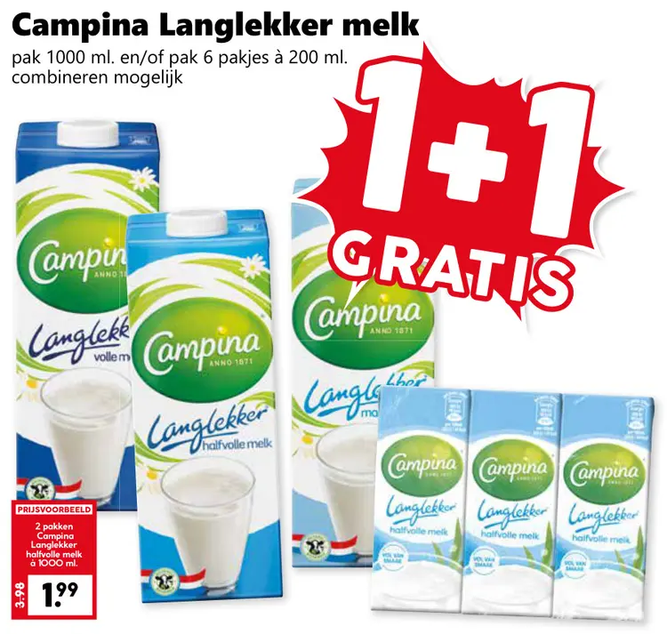 Aanbieding: Langlekker melk