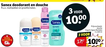 Aanbieding: Sanex deodorant en douche