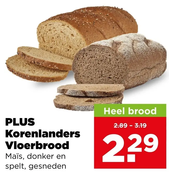 Aanbieding: PLUS Korenlanders Vloerbrood