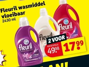 Aanbieding: Fleuril wasmiddel vloeibaar
