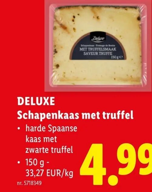 Promotie: DELUXE Schapenkaas met truffel