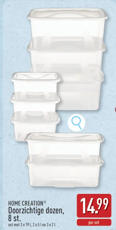 Promotie: Doorzichtige dozen