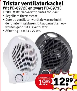 Aanbieding: Tristar ventilatorkachel