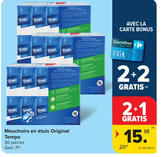 Offre: Mouchoirs en étuis Original