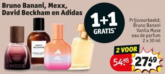 Aanbieding: Bruno Banani, Mexx, David Beckham en Adidas