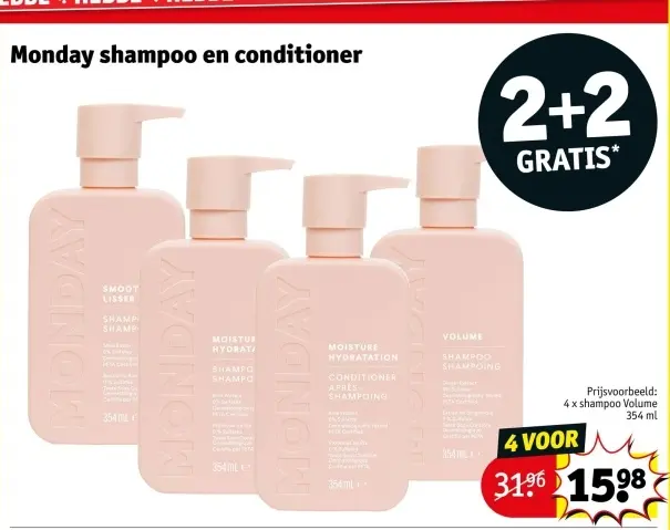 Promotie: Monday shampoo en conditioner