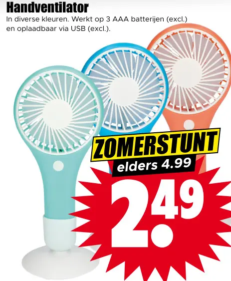 Aanbieding: Handventilator