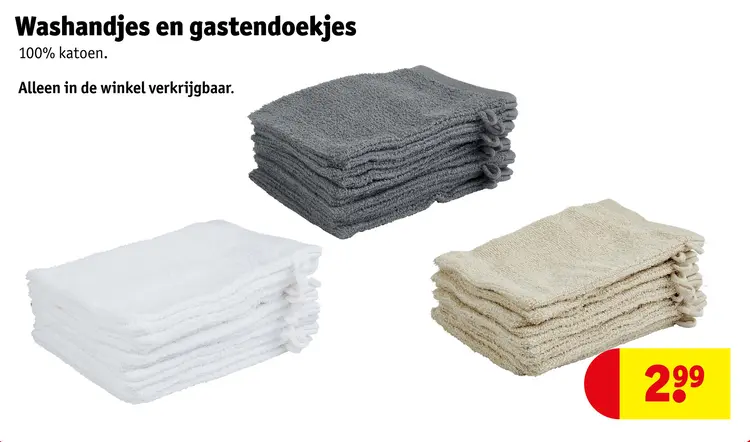 Aanbieding: Washandjes en gastendoekjes