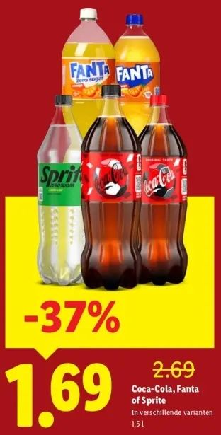 Aanbieding: Coca-Cola, Fanta of Sprite