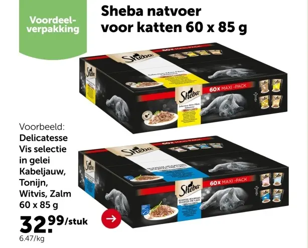 Promotie: Sheba natvoer voor katten