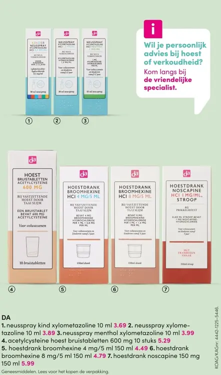 Aanbieding: DA Geneesmiddelen