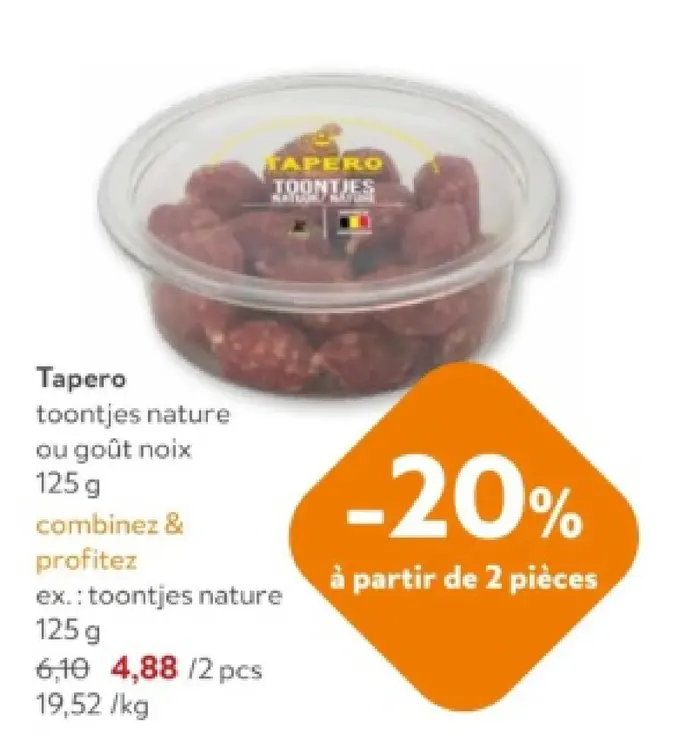 Offre: Toontjes nature ou goût noix