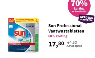 Aanbieding: Sun Professional Vaatwastabletten