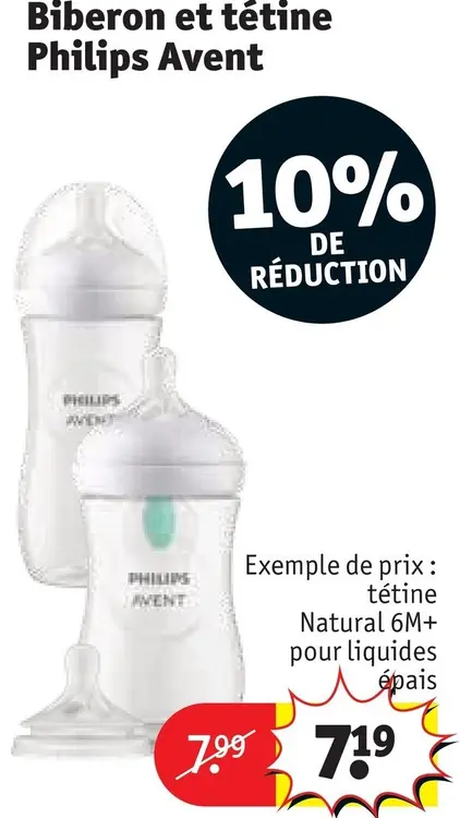 Offre: Biberon et tétine