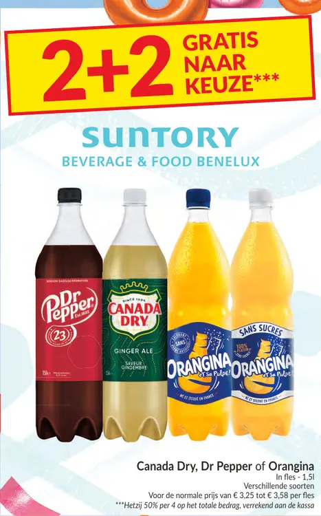 Promotie: Canada Dry, Dr Pepper of Orangina