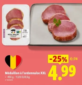 Offre: Médaillon à l'ardennaise XXL