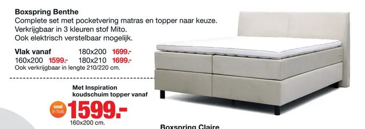 Aanbieding: Boxspring Benthe
