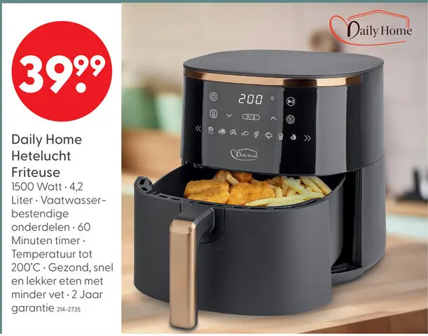 Aanbieding: Hetelucht Friteuse