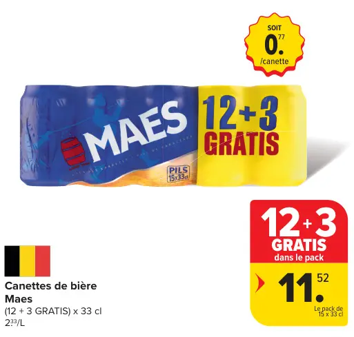 Offre: Canettes de bière
