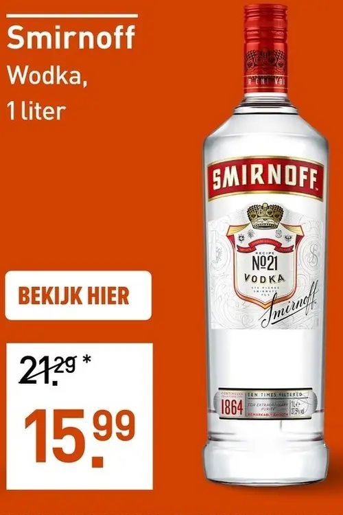 Aanbieding: Smirnoff Wodka