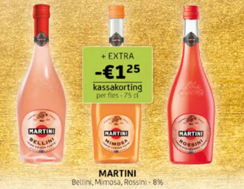 Promotie: Martini Bellini, Mimosa, Rossini