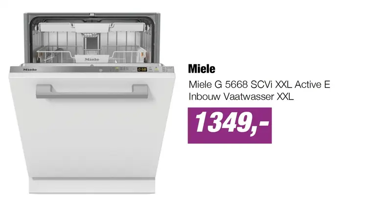 Aanbieding: Miele G 5668 SCVi XXL Active E Inbouw Vaatwasser XXL