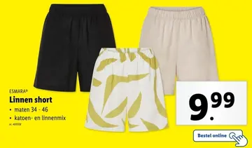Aanbieding: Linnen short