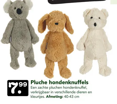 Aanbieding: Pluche hondenknuffels