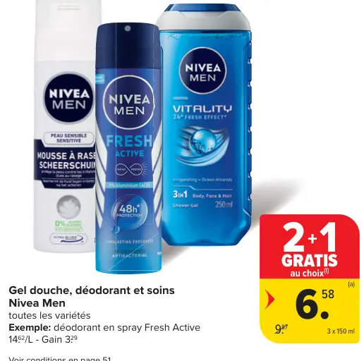 Offre: Gel douche, déodorant et soins
