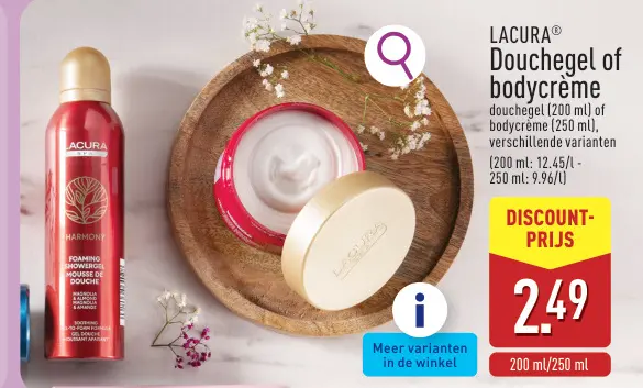 Promotie: Douchegel of bodycrème