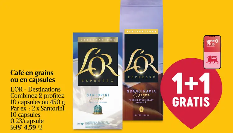 Offre: Café en grains ou en capsules