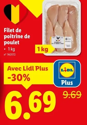 Offre: Filet de poitrine de poulet