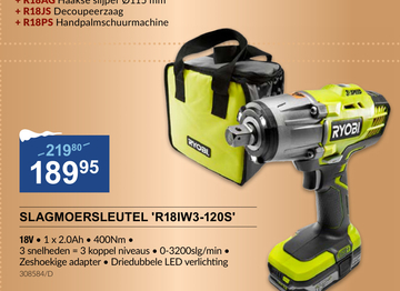 Aanbieding: SLAGMOERSLEUTEL 'R18IW3-120S'