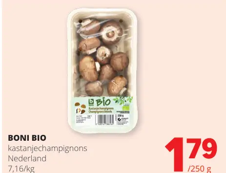 Promotie: Kastanjechampignons