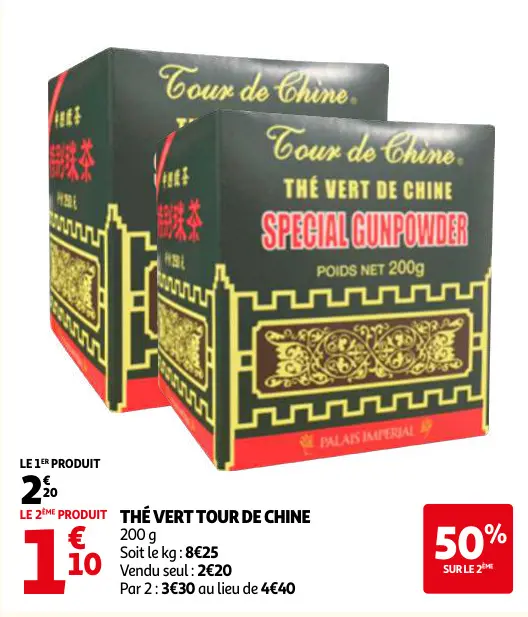 Promotie: Thé vert Tour de Chine